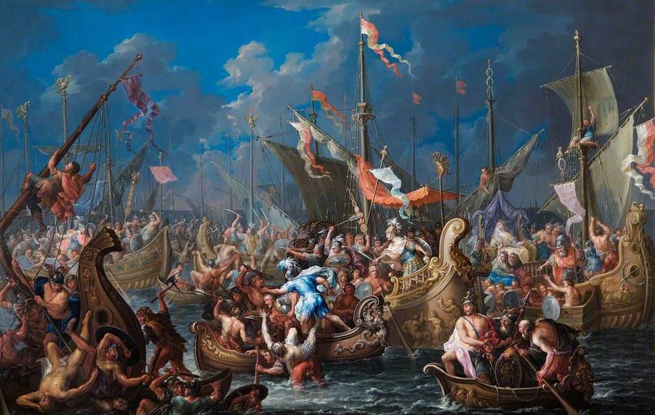 2022/03/antony-and-cleopatra-at-the-battle-of-actium-johann-georg-platzer-1731