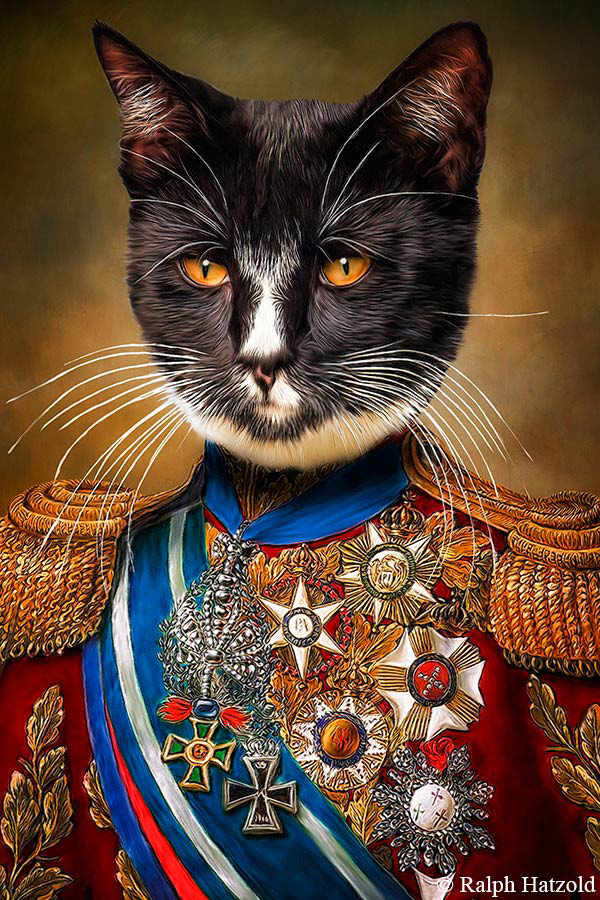 2022/10/katzenportrait-gemaelde-general-katze-in-uniform-bild-kaufen-kunst-cat-art-funny-cats-nero-kuenstler-geschenkidee-individuell-1